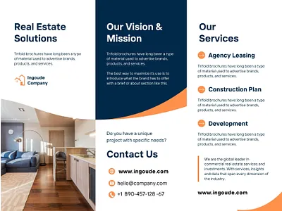 Professional and Standard Brochure back cover Design. standard design
