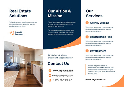 Professional and Standard Brochure back cover Design. standard design