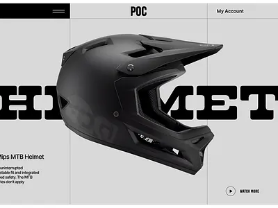 POC Helmet Landing Page Concept branding elevate ux figma graphic design landing page ui