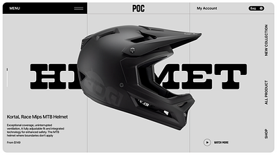 POC Helmet Landing Page Concept branding elevate ux figma graphic design landing page ui