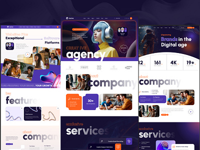 Axine - Digital Agency Design consulting agency ui