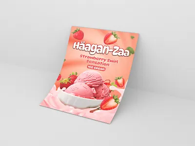 Haagan Zaa Product Ice Cream Flyer expressiveletter
