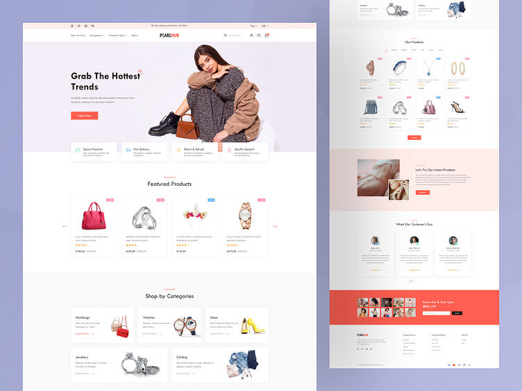 Pearnhub - Jewellery eCommerce Website by Joy Saha on Dribbble