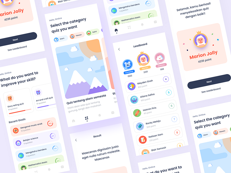 Browse thousands of Quiz UI images for design inspiration | Dribbble