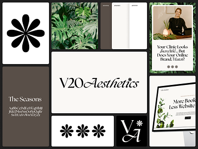 Brand Design Board - V20 Aesthetics aesthetics brand identity branding logo design skin clinic