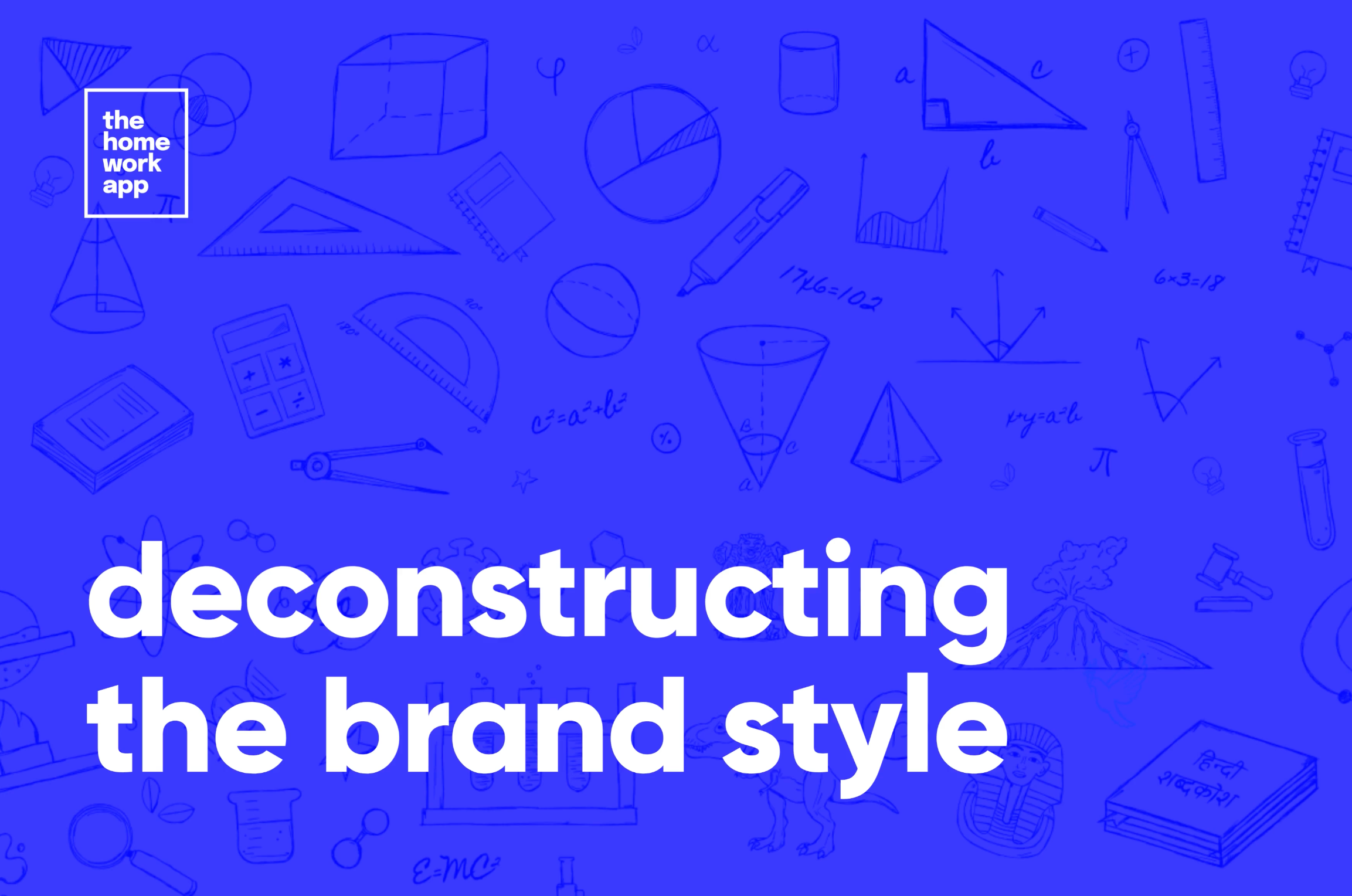 Deconstructing the brand style - The Homework App animation branding design doodle homework illustration logo motion graphics school visual
