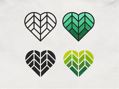 Bio Heart! bio brand branding gradient green heart icon illustration leaf line art logo logo design love mark nature plant saas startup symbol tree