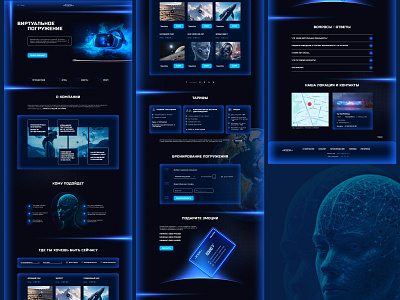 Landing page VR Club design home page landing landing page ui ux virtual reality vr web design web site