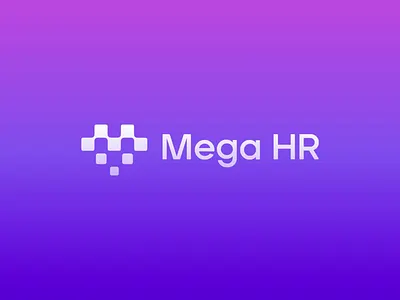 Mega HR logo animation animation branding connection design subscription digital heart hire hiring hr icon letter logo m motion graphics pixel web3 wegrow