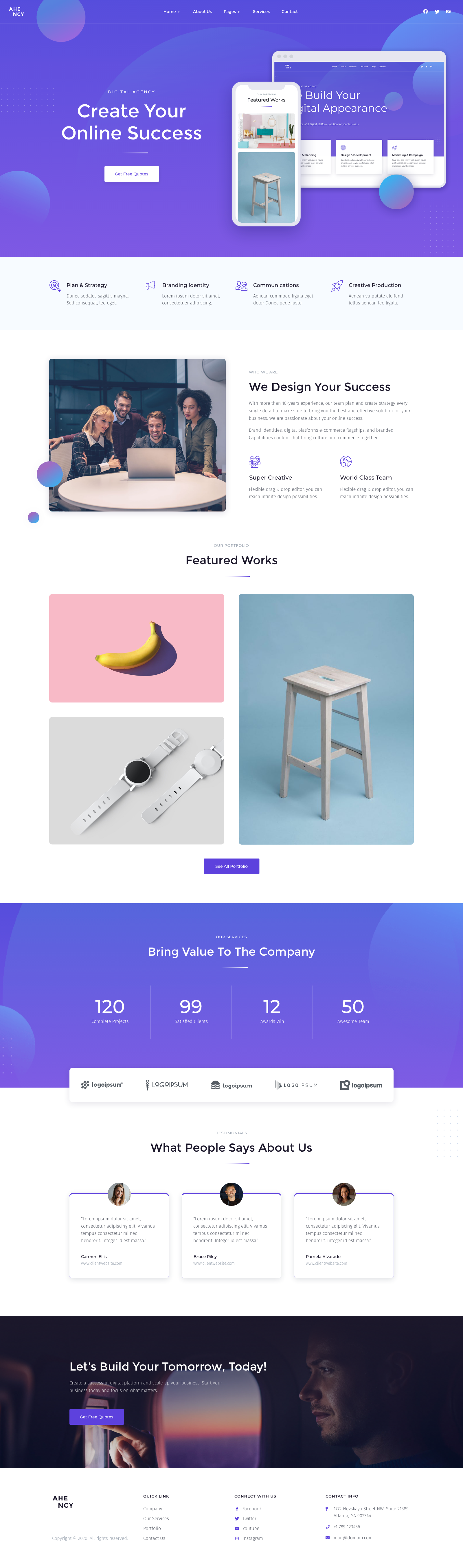 Digital agency agency ageny branding business design digital landing page marketing product design ui uiux