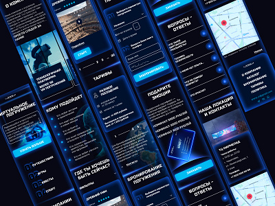 Landing page VR Club design first screen home page landing ui ux uxui virtual reality vr web web design web site вэб дизайн поток