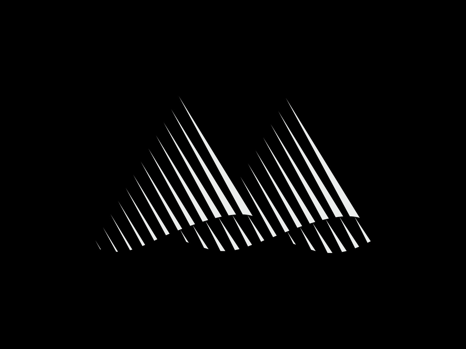 Example of M monogram - Aurora Borealis