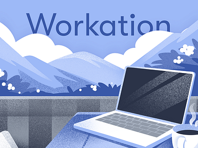 HotelCard Service Illustrations: Workation 3d animation app branding design flat graphic design icon illustration illustrator logo minimal motion graphics typography ui ux vector web web design website