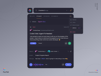 Inbox Interaction Design | AI Assistant ai ai assistant application artificial intelligence best design components dashboard design email inbox interactive ui interface minimal saas startup ui ui elements ui ux web design webdesign