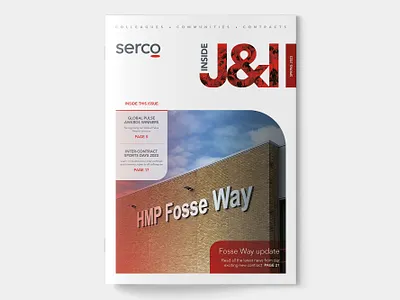 Serco staff newsletter branding graphic design logo