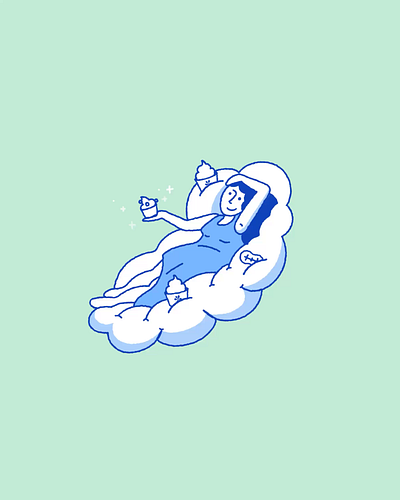 Nectaria - Venus blue branding colombia design greece ice cream illustration vector yogurt