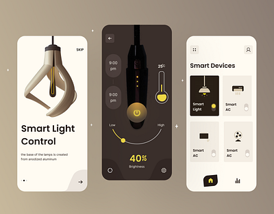 “Smart Home App – Light & Device Control UI” design graphic design ui ui ux user experience user interface ux