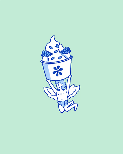 Nectaria - Querubin angel anima branding colombia design grece ice cream illustration medellin querubin vector yogurt