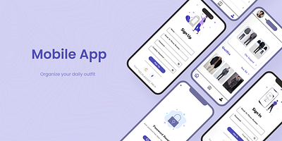 👔 Outfit Organizer App – Minimal UI/UX Design design figma graphic design ui ui ux user expeirence user interface ux