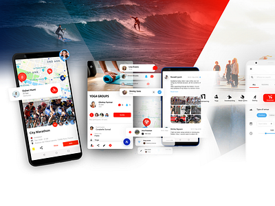 Social app for sport and entertainment Events events mobile app sketch social sport ui ux