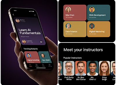Edtech platform concept UI course platform courses courses app edtech education app learning app online school school app teaching tutor university app