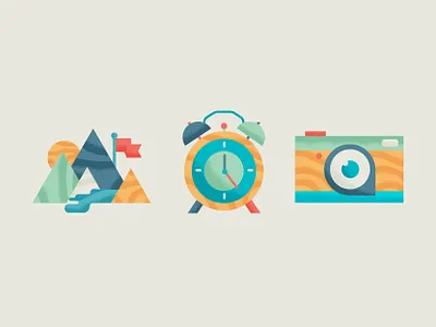 Icon Set bible camera clock jesus kidmin kids ministry kidsmin milestone milestone icons mountain textured icons