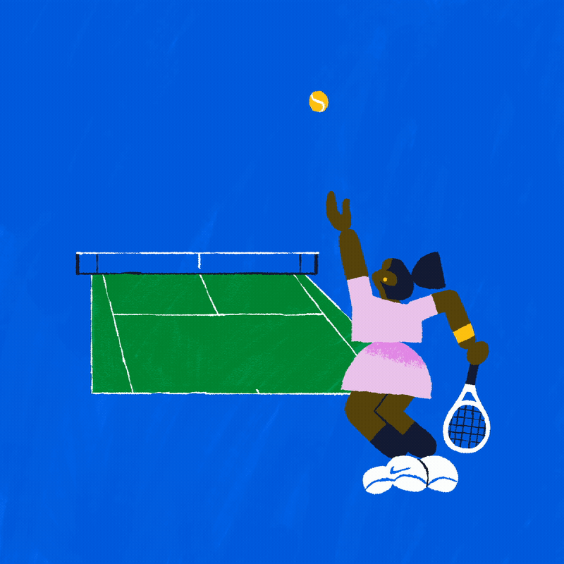 Match Point character gif illustration tennis