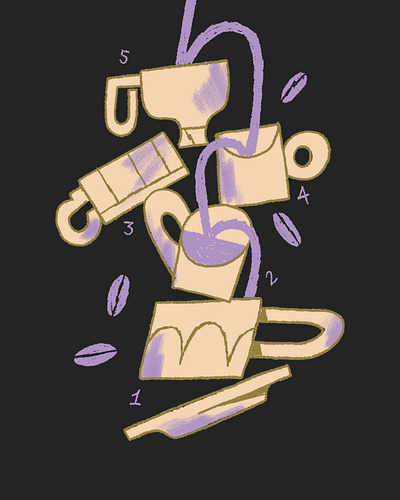 Coffee coffee illustration photoshop styleframe