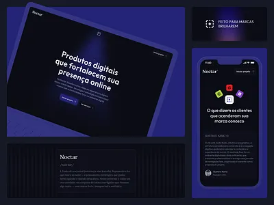 Noctar® Studio - Website Institucional dark mode landing page purple site studio ui uiux