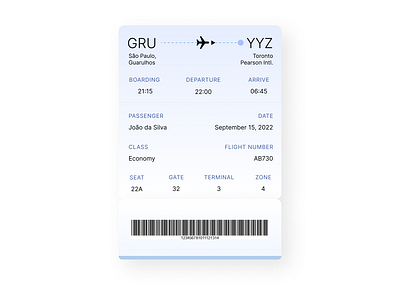 #Daily UI 024 | Boarding Pass design graphic design illustration interface ui ui design user interface