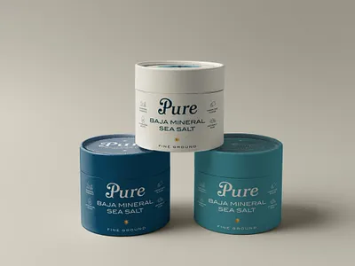 Pure — Mineral Sea Salt brand identity clean design cpg design creative packaging food packaging label design mineral minimal packaging modern branding natural product design packaging inspiration product packaging salt sea salt typography design