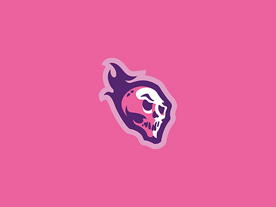SKULL FLAME logo - FOR SALE branding calavera design esports flame gaming gfx graphic design llama logo mascot pink rosa skull vector