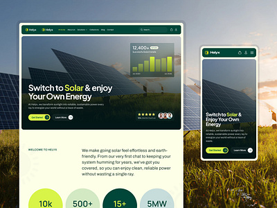 Helyx | Solar Energy Website Design clean energy site eco landing page eco website energy landing page energy website green landing page green website solar landing page solar website solar website design sustainable site