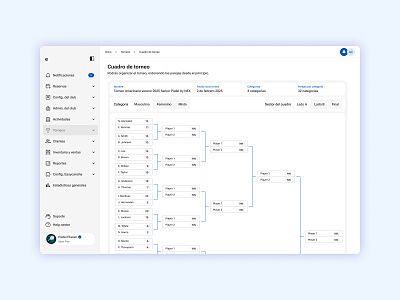 Tournament draw concept app design brackets clean concept draw concept saas design sport app sports saas tournament tournament bracket ui user experience user interface ux web white