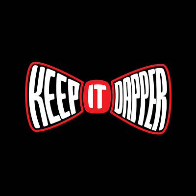 Custom Typography Logo - Keep It Dapper clothing brand clothing logo creative custom font custom logo design graphic design hand drawn hand lettering illustration lettering logotype portfolio t shirt design tshirt logo typography