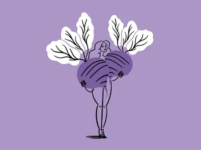 Lady beets 🫜 beets design doodle funny illo illustration lady lol sketch