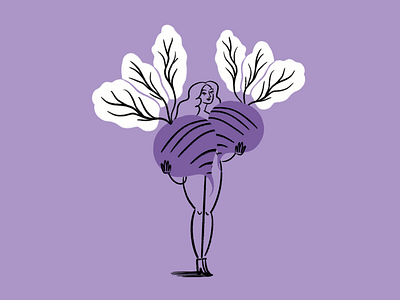 Lady beets 🫜 beets design doodle funny illo illustration lady lol sketch
