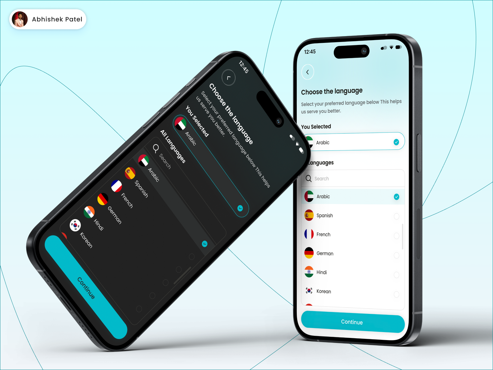 Language Selection Screen – Mobile App UI Design by Abhishek Patel on ...