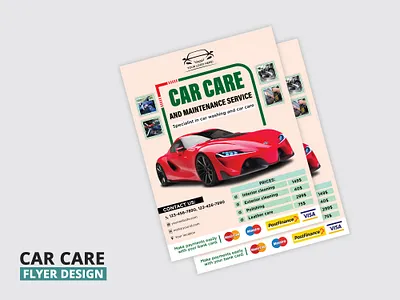 Car Care Flyer Design car flyer design car wash flyer design carcar care flyer design clint work custom design graphic design printing design