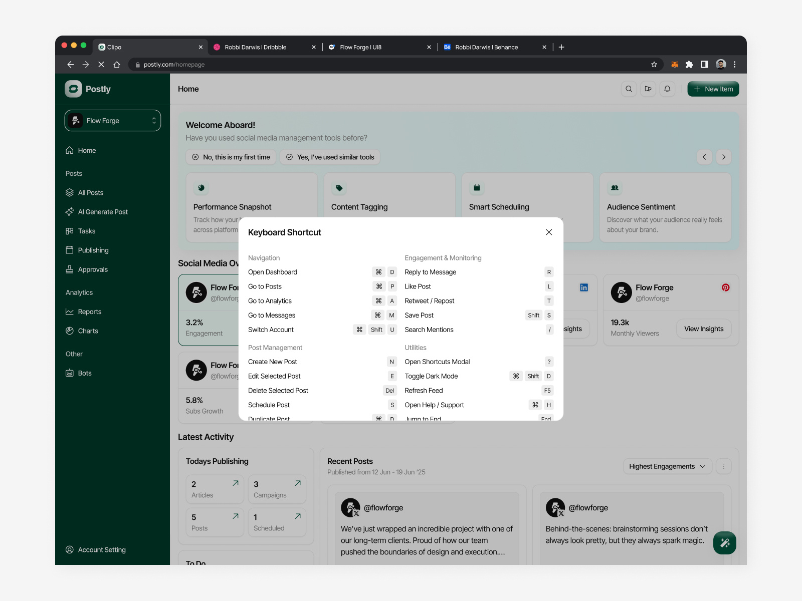 Example of Ai For Social Media Management Web App