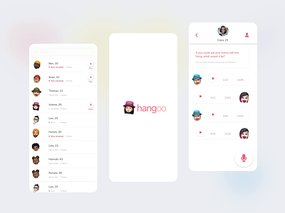 Hangoo 3d animation branding case study chats clean design emojis graphic design illustration logo motion graphics social ui ux vector webdesign