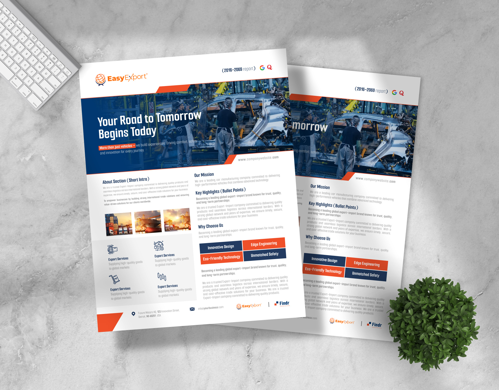 Flyer Design for Easy Car Export Business automotive flyer design business flyer car export flyer corporate flyer creative flyer layout export business design flyer design print ready flyer