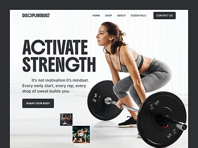 Gym & Fitness Website Hero Section UI - Clean, Modern, Minimal branding fitness fitness app fitness club fitness coach fitness goals fitness website graphic design gym gym and fitness gym trainer gym website health and wellness hero section modern gym website web design ui design website hero section website ui women fitness workout