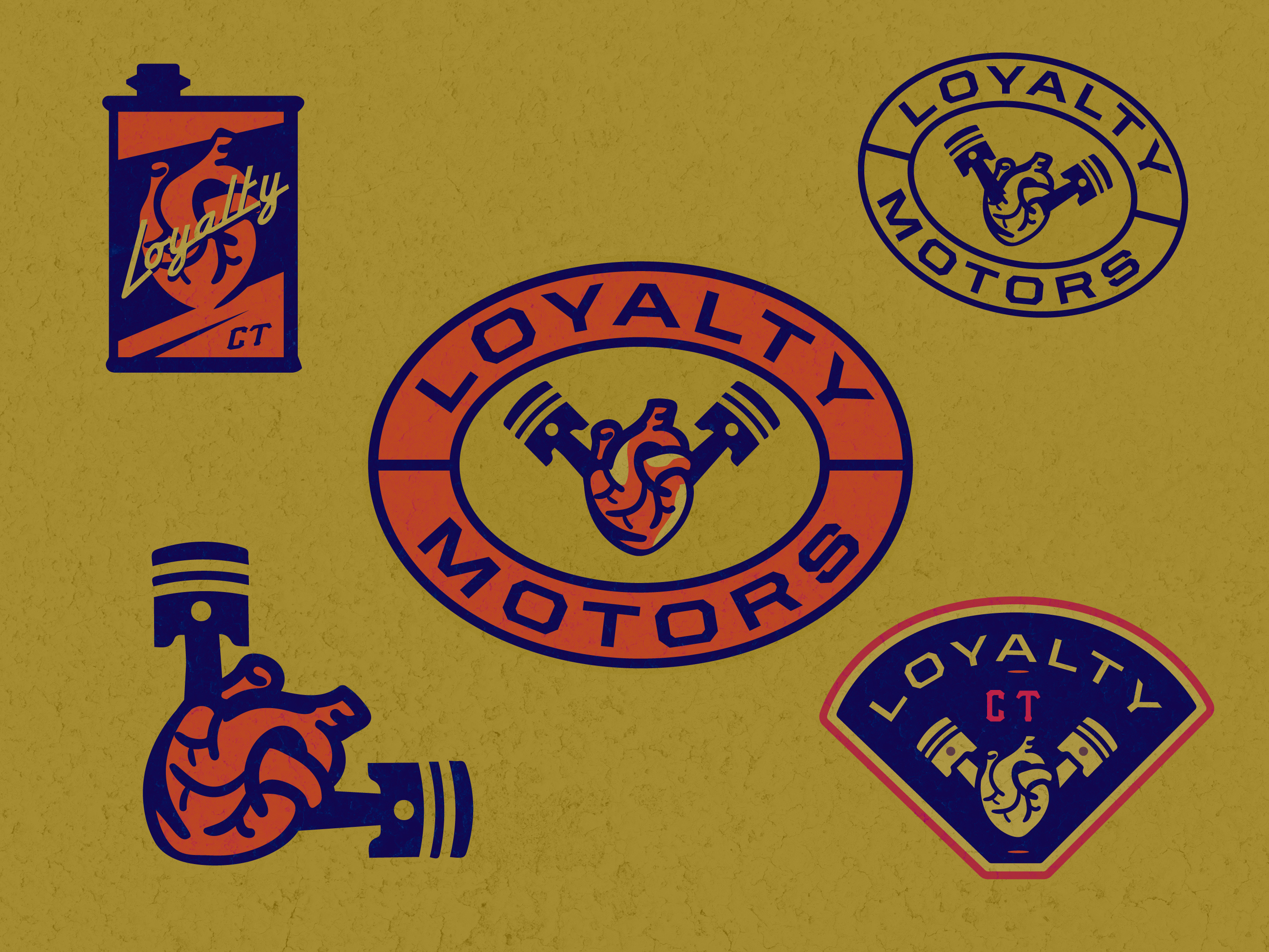 Example of Vintage   Retro Style Logo Art Set 