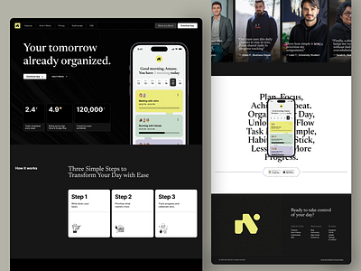 aRumba - Daily Planner Landing Page daily planner daily planner landing page daily planner website management planner task management task management landing page task management website task manager task manager landing page task manager website ui ui design uiux uiux design ux web web design website website design