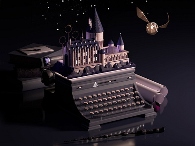 Joanne Rowling 3d cg cinema4d harrypotter rowling rozov visualisation wnbl