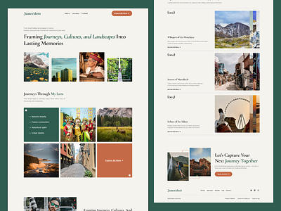 Travel Photographer Portfolio Website Landing Page moderndesign.