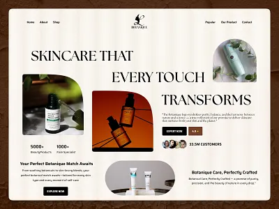 BOTANIQUE - Skincare post design branding graphic design logo ui