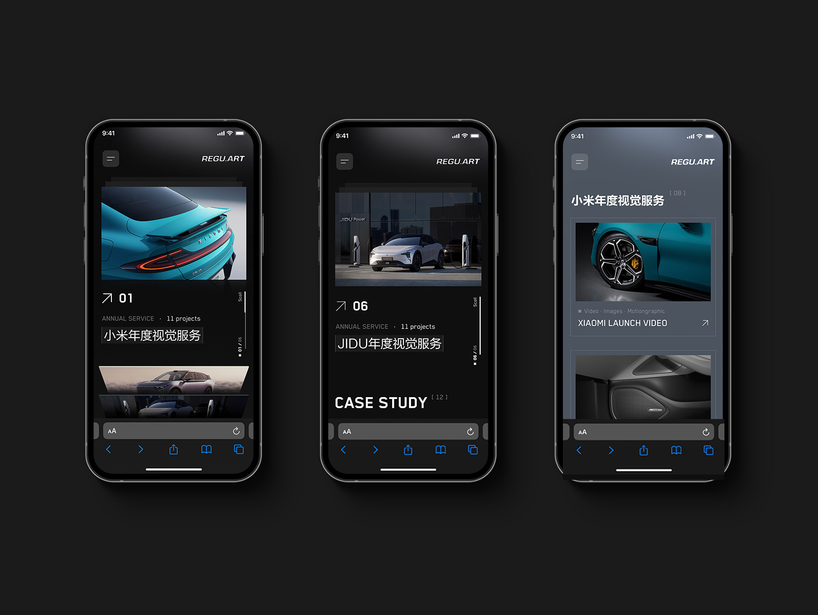regu.art moblie web app design ui ux