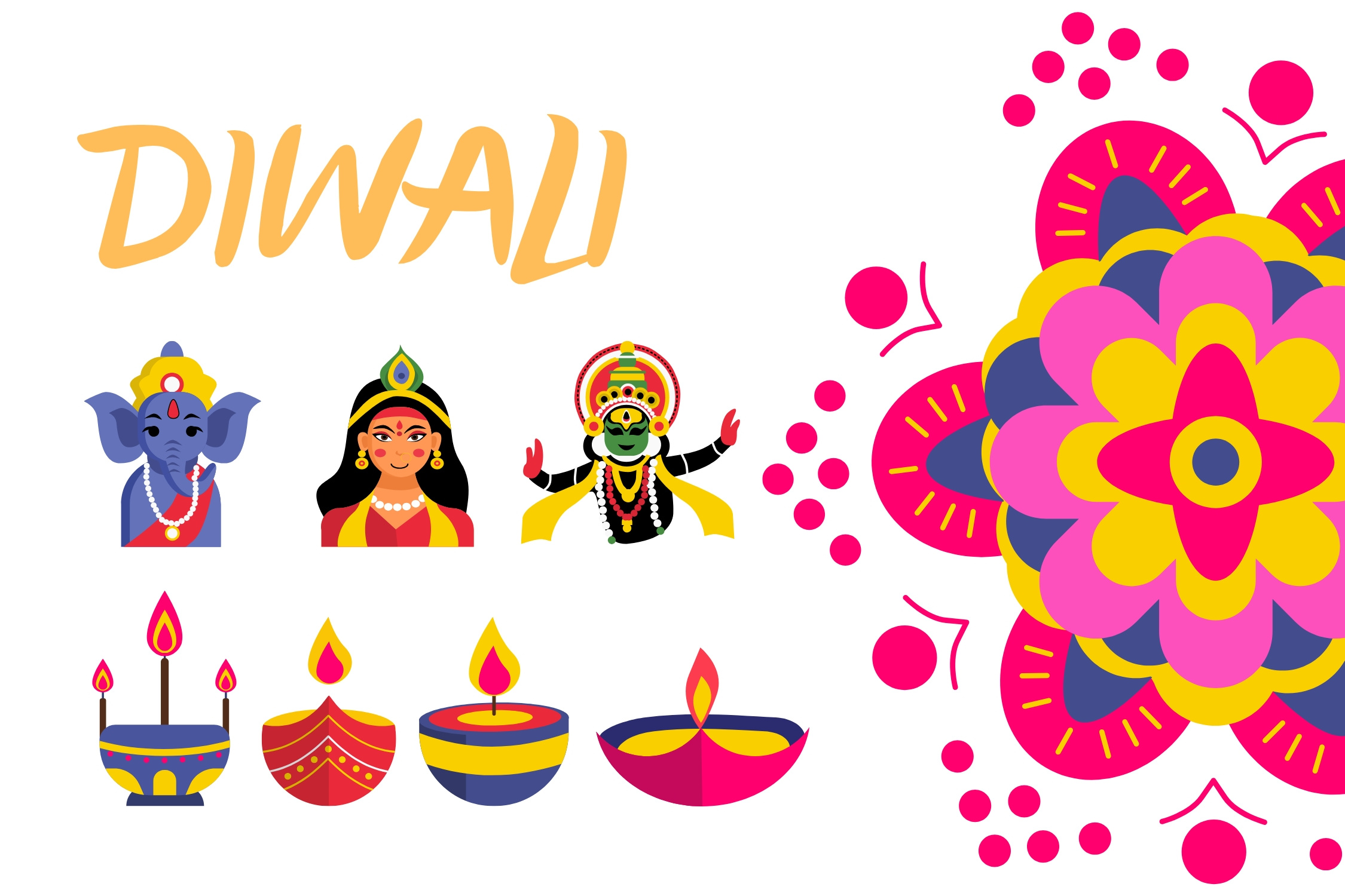 Happy Diwali Illustration tradition